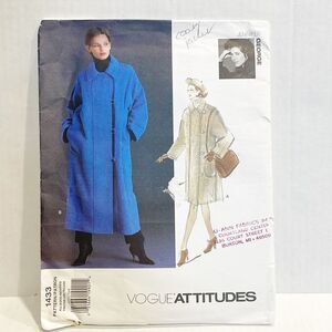 NEW Vogue Vintage 90s Sewing Pattern 1433 Jennifer George Misses Coat  All Sizes